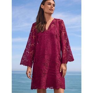 NEW JOHNNY WAS Women’s S Harper Lace Mini Dress  $388 MSRP